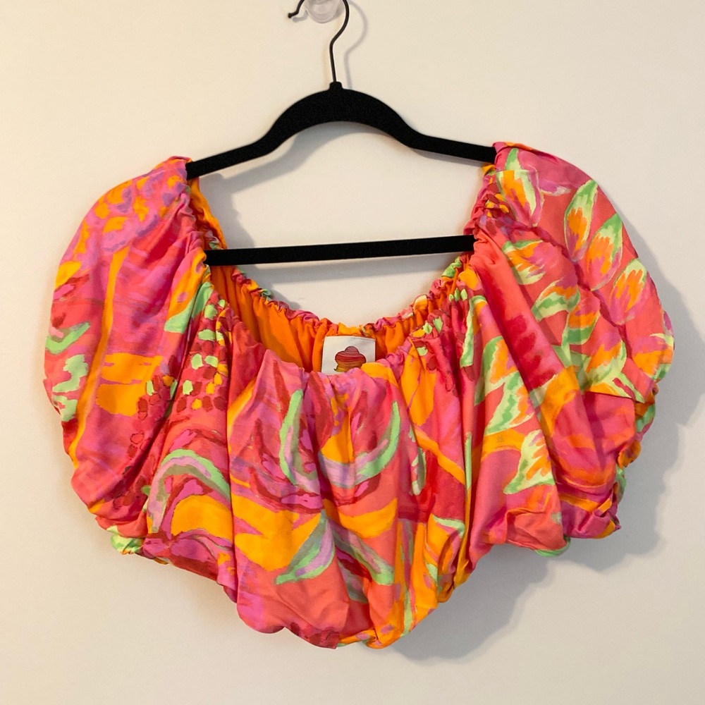 FARM RIO
- Fruit Brush Oft-the-shoulder Crop Top - Picture 4 of 11